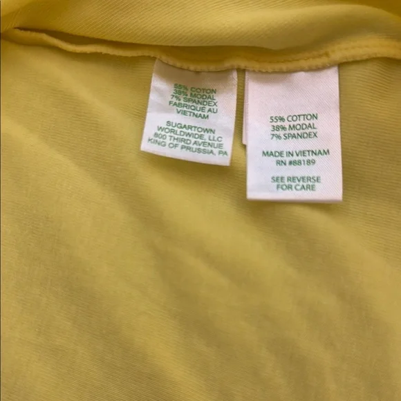 Lilly Pulitzer Yellow Ruffle Sleeve Women's Top - Picture 4 of 6